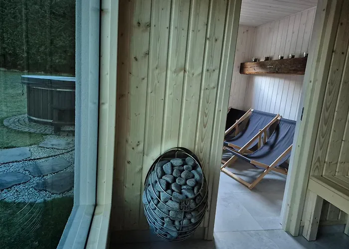 Viking Z Prywatnym Ogrzewanym Basenem Sauna Oraz Balia Z Jacuzzi